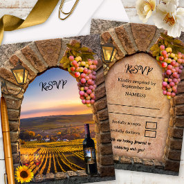 Tarjeta De Confirmación De Asistencia Vineyard Winery Classic Boda italiano
