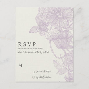 TARJETA DE CONFIRMACIÓN DE ASISTENCIA VINTAGE GARDEN   R S V P