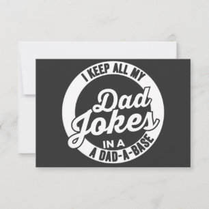 Tarjeta De Confirmación De Asistencia Vintage, Mantengo Todos Los Chistes De Mi Papá En