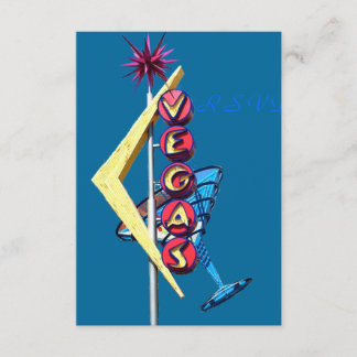 Tarjeta De Confirmación De Asistencia Vintage Neon Las Vegas
