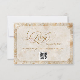 Tarjeta De Confirmación De Asistencia Vintage Terracotta Floral Wedding