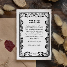 Tarjeta De Confirmación De Asistencia Vintage Western Cowboy Country Wedding Details