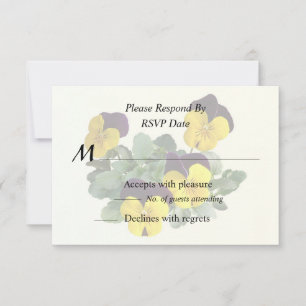 Tarjeta De Confirmación De Asistencia Violas Sorbet Salto Amarillo