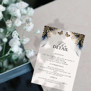 Tarjeta De Confirmación De Asistencia Waves De Invierno Con Tarjeta De Detalle De Boda D
