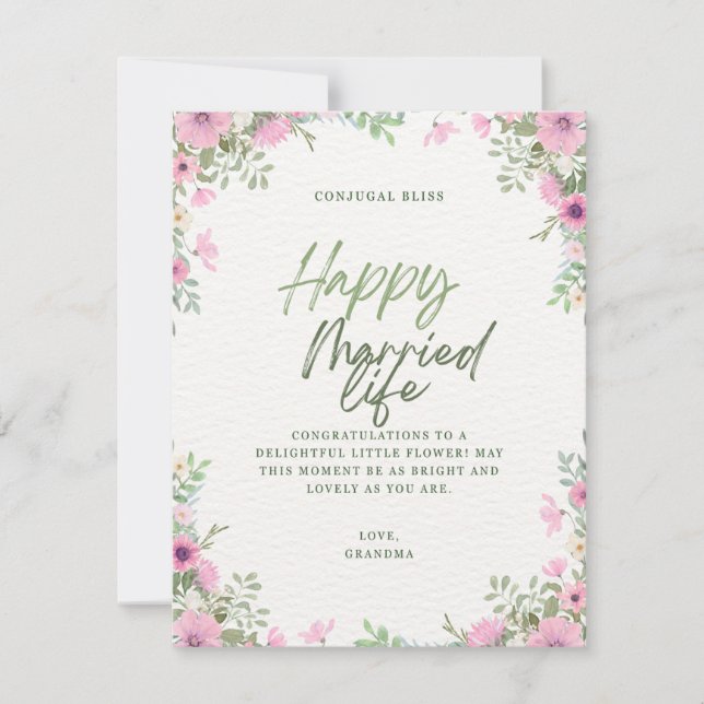 Tarjeta De Confirmación De Asistencia Wedding greetings (Anverso)