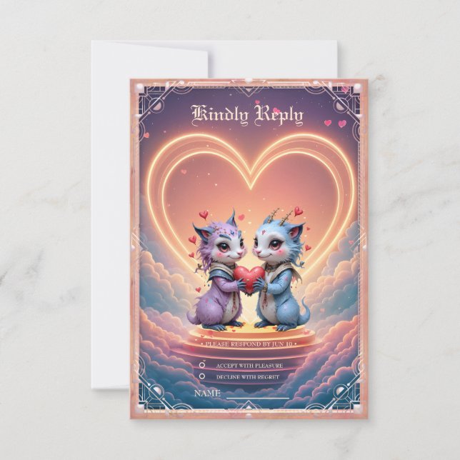 Tarjeta De Confirmación De Asistencia Where Two Souls Choose Forever  (Anverso)