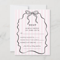 Whimsical Pinstripe Bow Boda