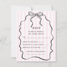 Whimsical Pinstripe Bow Boda