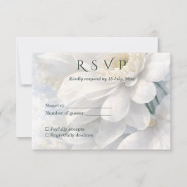 Tarjeta De Confirmación De Asistencia White Ivory Quiet Luxury Romantic Elegant Wedding 