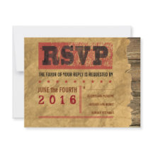 WILD WEST WANTED Bar Bat Mitzvah Reply Card