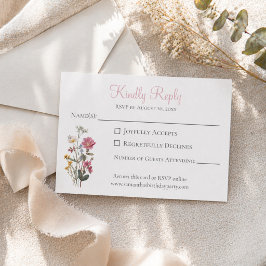 Tarjeta De Confirmación De Asistencia Wildflower Birthday Party