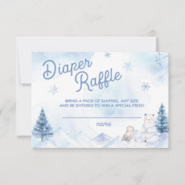 Tarjeta De Confirmación De Asistencia Winter Wonderland Baby Shower Diaper Raffle