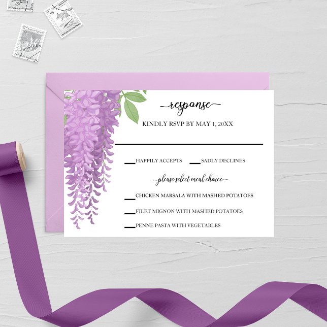 Tarjeta De Confirmación De Asistencia Wisteria Wonder Boda (Subido por el creador)
