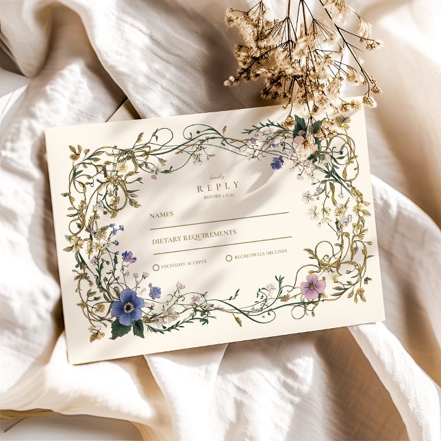 Tarjeta De Confirmación De Asistencia Woodland Fern Boda (Subido por el creador)