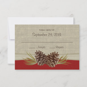 Tarjeta De Confirmación De Asistencia Woodland Pinecones Response Card