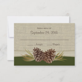 Tarjeta De Confirmación De Asistencia Woodland Pinecones Response Card