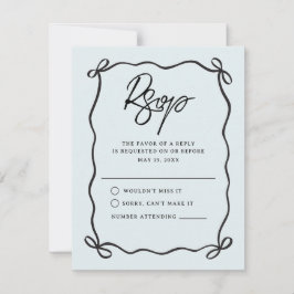 Tarjeta De Confirmación De Asistencia Yendo a la Capilla Coquette Bow Boda
