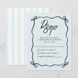 Tarjeta De Confirmación De Asistencia Yendo a la Capilla Coquette Bow Boda