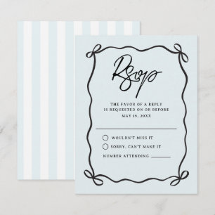 Tarjeta De Confirmación De Asistencia Yendo a la Capilla Coquette Bow Boda