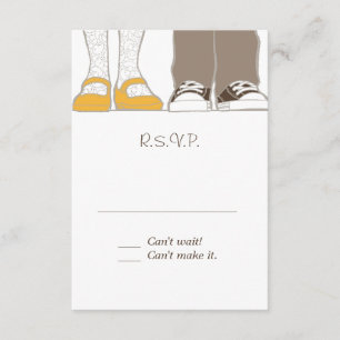 Tarjeta De Confirmación De Asistencia Zapatos y zapatillas de mujer Boda ilustrado