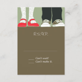 Tarjeta De Confirmación De Asistencia Zapatos y zapatillas de mujer Boda ilustrado (Camo