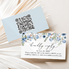 Tarjeta de confirmación de boda con código QR Dust