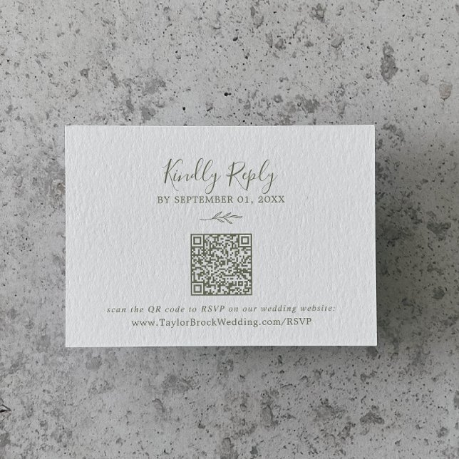 Tarjeta de confirmación de boda con código QR Mini (Subido por el creador)