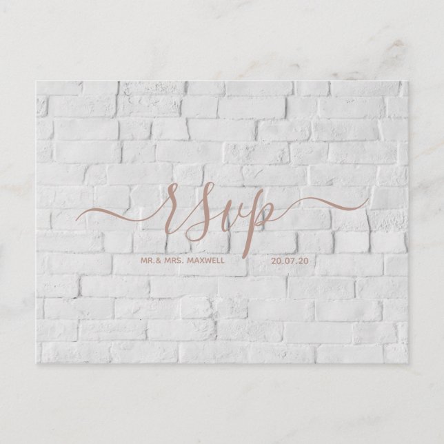 Tarjeta de confirmación de boda | Tarjeta postal c (Anverso)