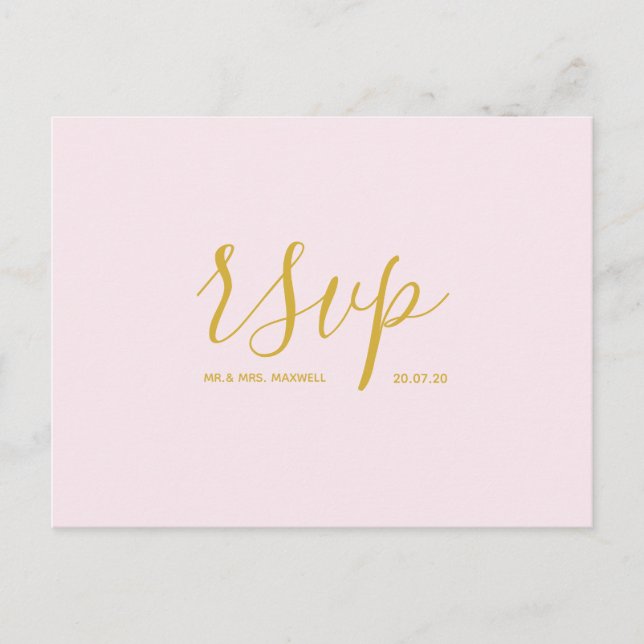 Tarjeta de confirmación de boda | Tarjeta postal c (Anverso)
