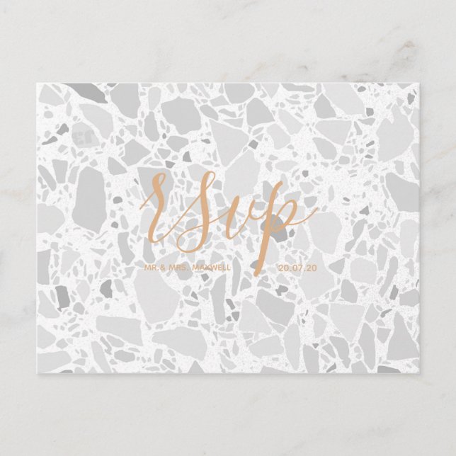 Tarjeta de confirmación de boda | Tarjeta postal c (Anverso)