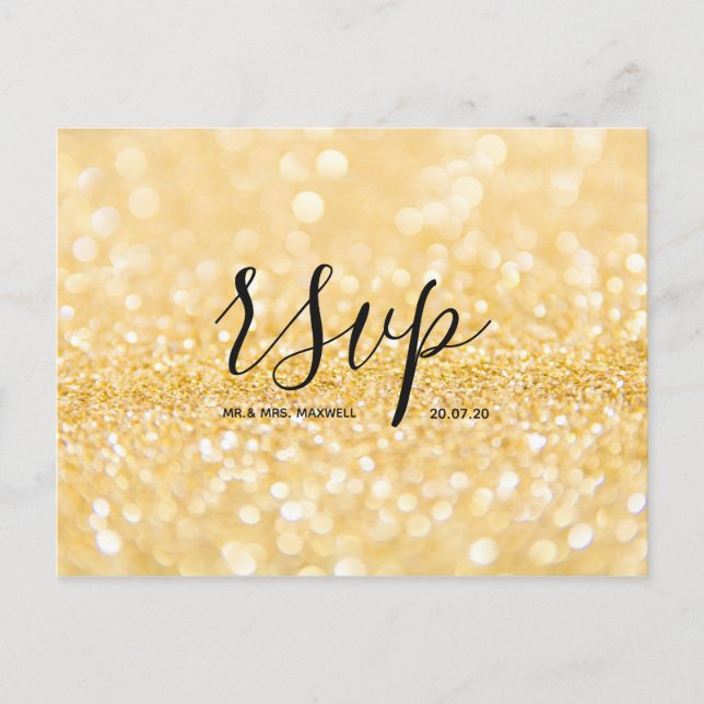 Tarjeta de confirmación de boda | Tarjeta postal c (Anverso)