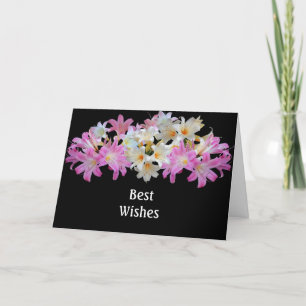 Tarjeta de confirmación Lilies Blancos Rosados
