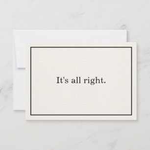 Tarjeta de confirmación Minimalista correcta