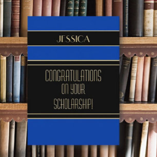 Tarjeta de congratulaciones para becario