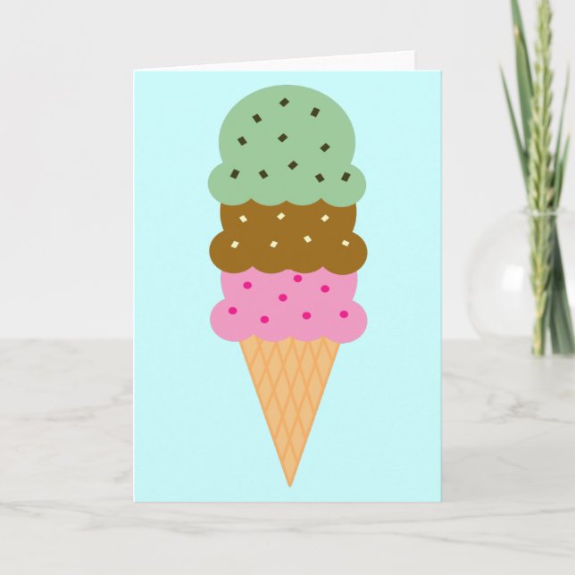 Tarjeta de cono de helado (Anverso)