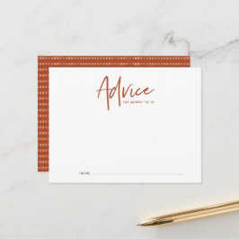 Tarjeta de consejo Baby Shower de guión Boho