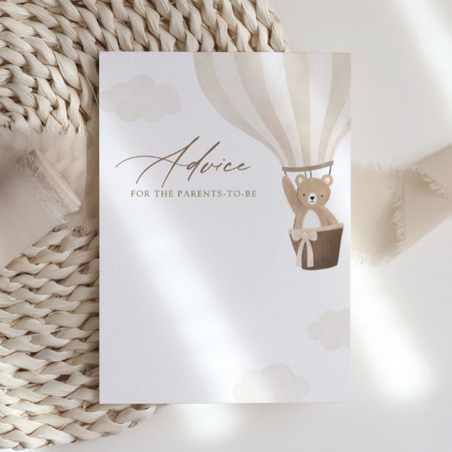 Tarjeta de consejo Baby Shower de Teddy Bear Hot A (Subido por el creador)
