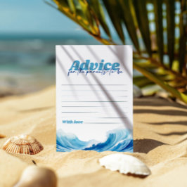 Tarjeta de consejo Baby Shower para bebés a bordo