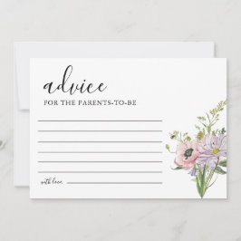 Tarjeta de consejo Baby Shower para Wildflower