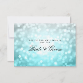 Tarjeta de consejo boda Beach Ombre Bokeh Lights
