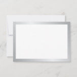 Tarjeta de consejo Boda Blank Elegant Silver<br><div class="desc">Añada un toque personal a su boda con un elegante consejo de boda y tarjeta de deseos. Esta tarjeta de consejo presenta espacio en blanco con borde plateado. Perfecto para boda, ducha de bebé, fiesta de cumpleaños, ducha de novia, soltera y cualquier ocasión especial. Atención: Los detalles del Relieve metalizado...</div>