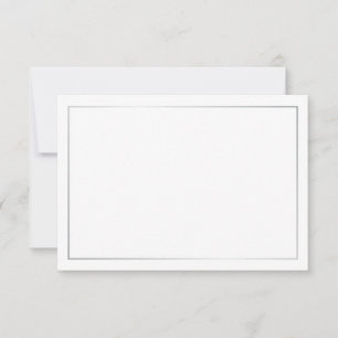 Tarjeta de consejo Boda Blank Elegant Silver