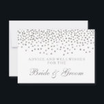 Tarjeta de consejo boda Elegant Silver Confetti<br><div class="desc">Tarjeta de consejo boda Elegant Silver Confetti</div>