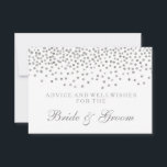 Tarjeta de consejo boda Elegant Silver Confetti<br><div class="desc">Tarjeta de consejo boda Elegant Silver Confetti</div>