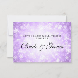Tarjeta de consejo boda Morple Winter Wonderland