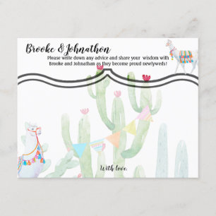 Tarjeta de consejo Boho Llama Bohemian Cacti Des