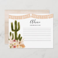 Tarjeta de consejo Boho Taco sobre Love Cactus Flo