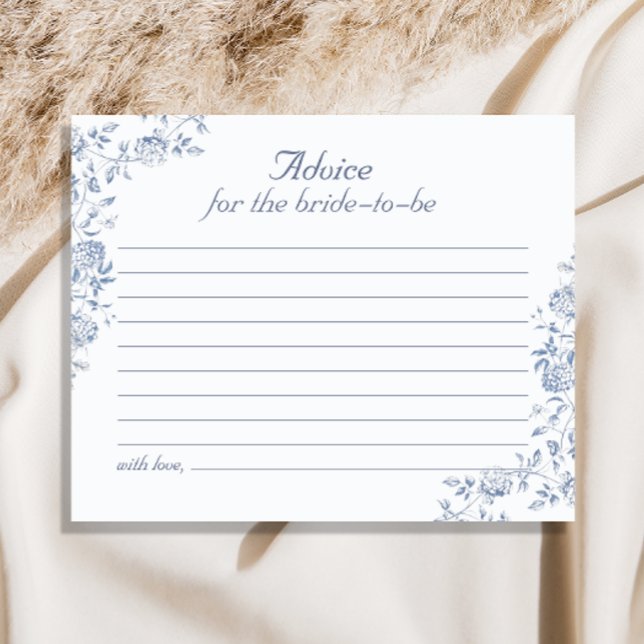 Tarjeta de consejo Chinoiserie Blue Floral Bridal  (Subido por el creador)