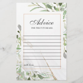 Tarjeta de consejo de acuarela