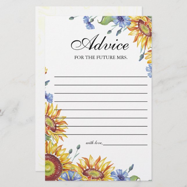 Tarjeta de consejo de acuarela de Ucrania (Anverso / Reverso)